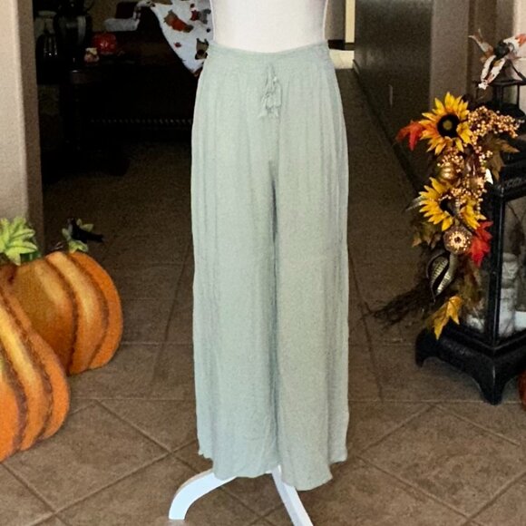 Kiwi & Punch Crushed Linen Like Lightweight Pants - Picture 1 of 5